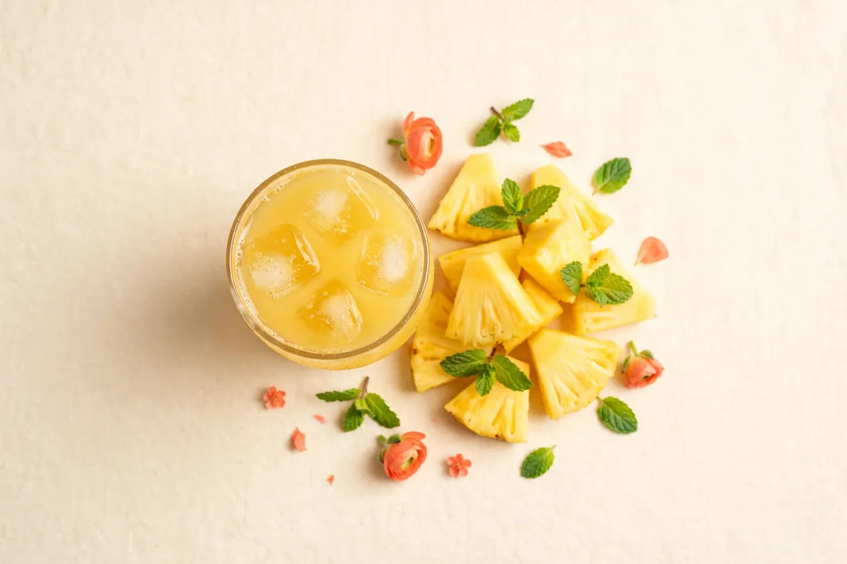 Glass of pineapple juice